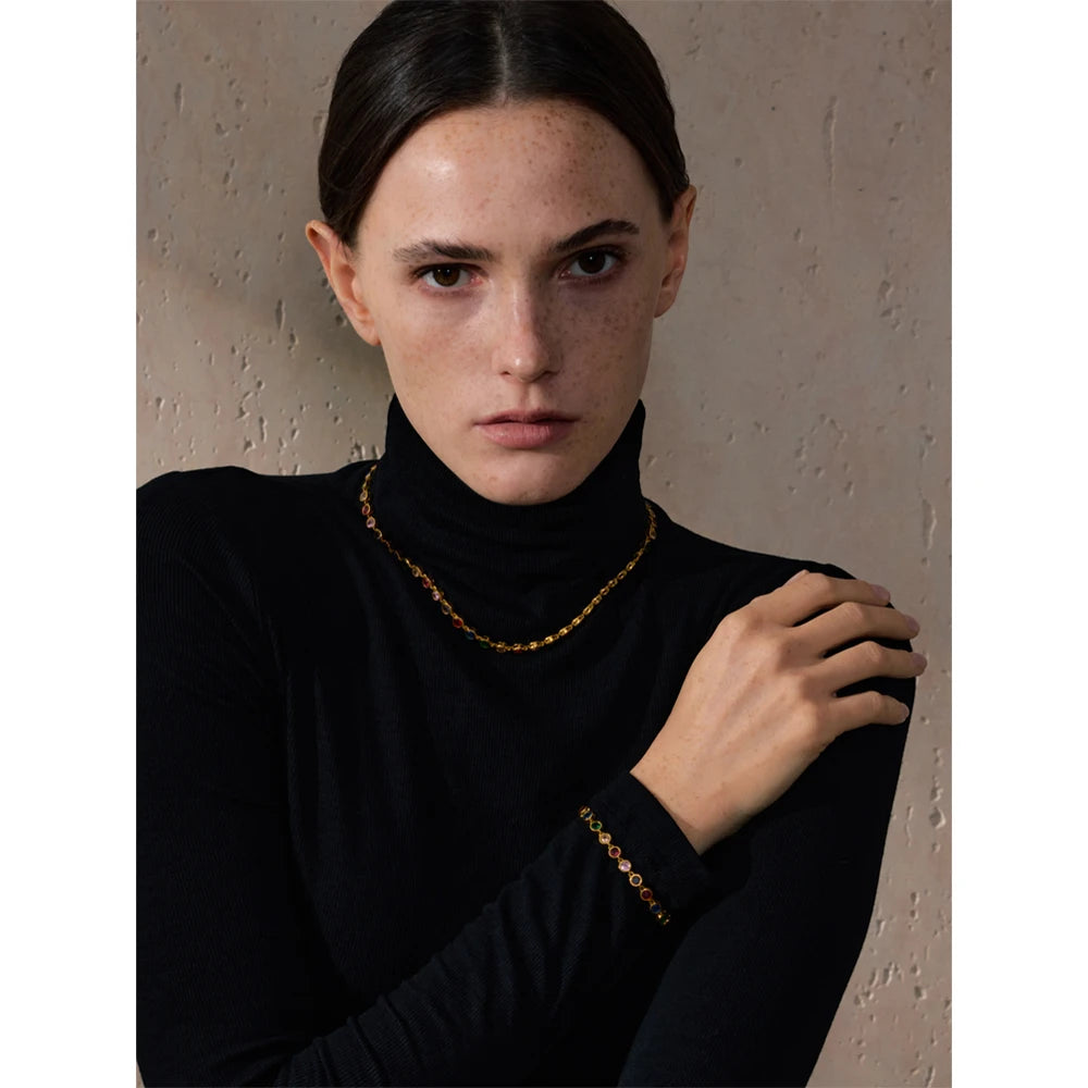 Colorful Zirconia Necklace or Bracelet | Select Your Piece