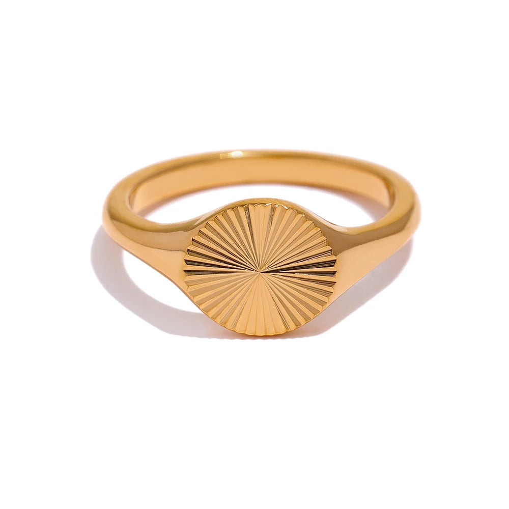 Sculptural Geometric Ring | Gold-Tone