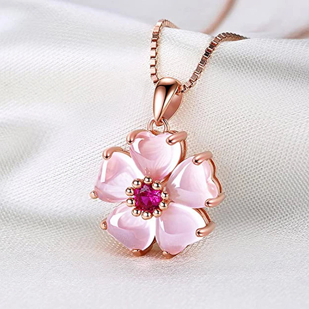 Delicate Floral Pendant Necklace