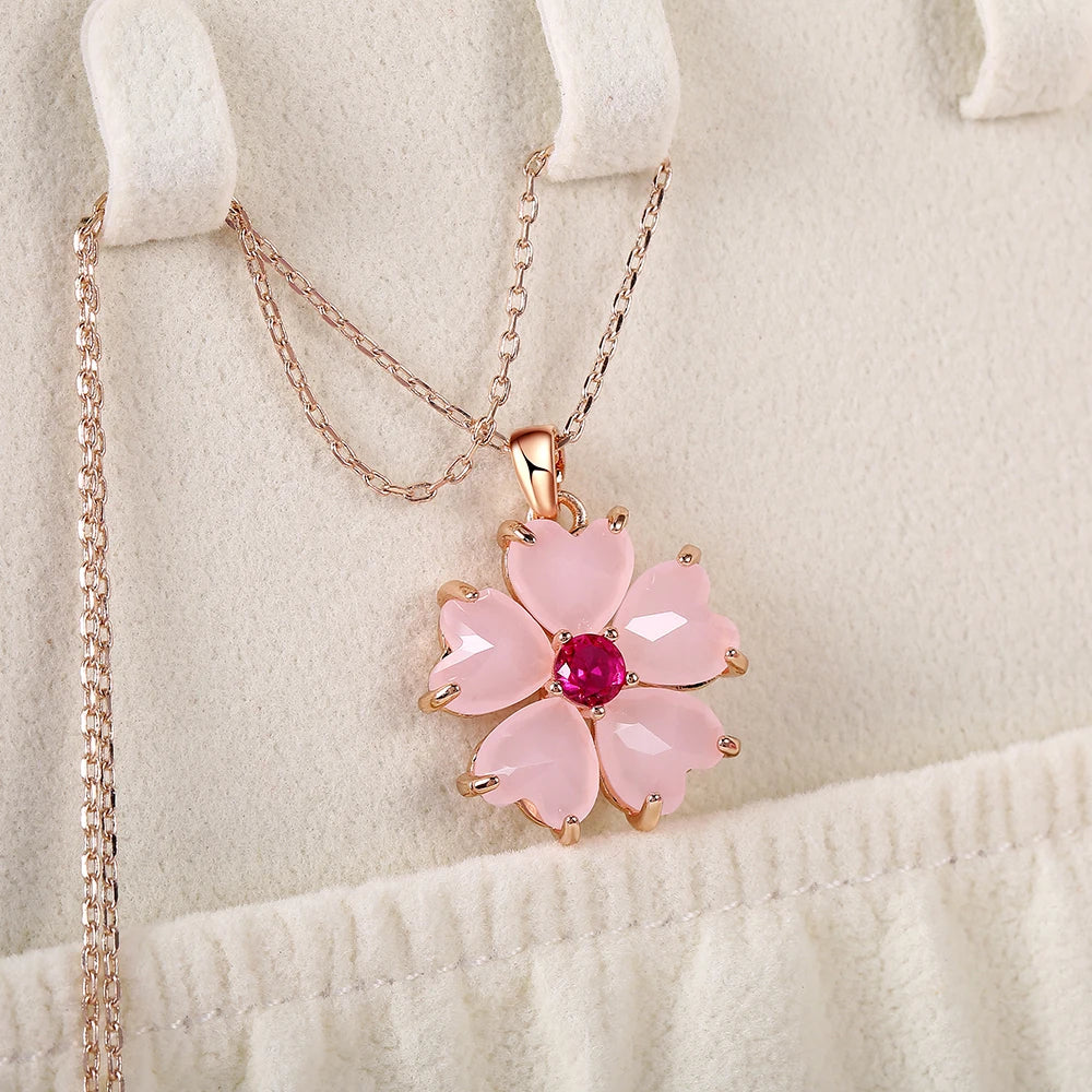 Delicate Floral Pendant Necklace