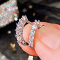 Mini Cubic Zirconia Hoop Earrings | Silver-Tone