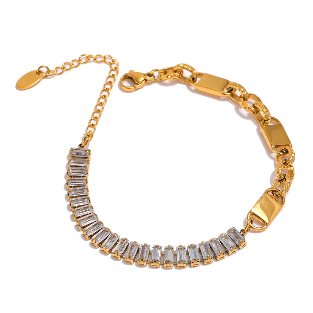 Cubic Zirconia Link Necklace or Bracelet | Choice of Designs