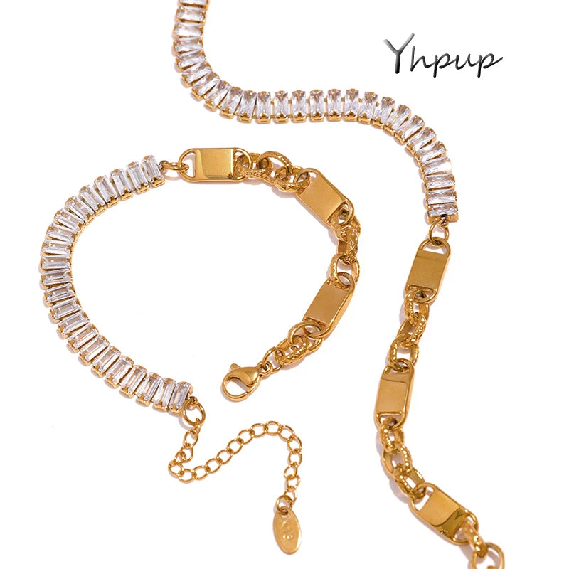 Cubic Zirconia Link Necklace or Bracelet | Choice of Designs