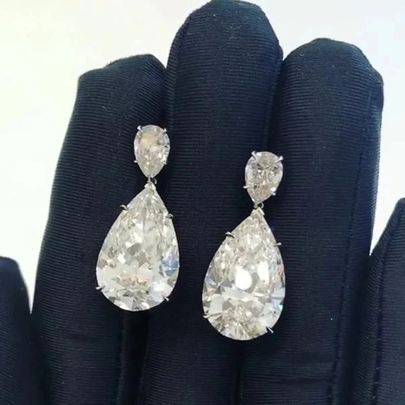 Teardrop Cubic Zirconia Dangle Earrings