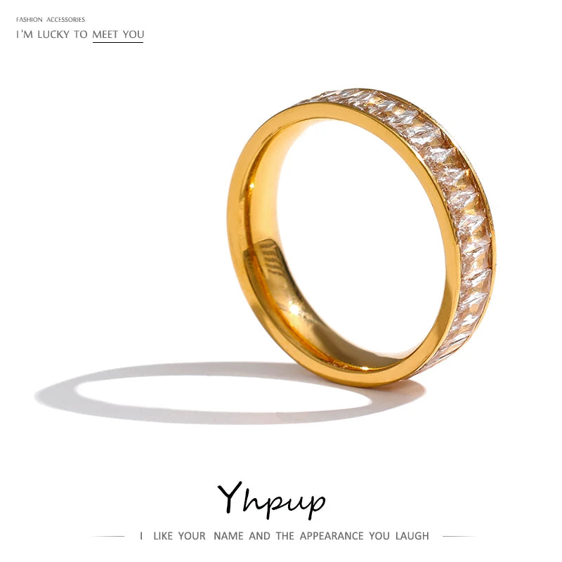 Bridal-Inspired Zirconia Ring | Gold-Tone