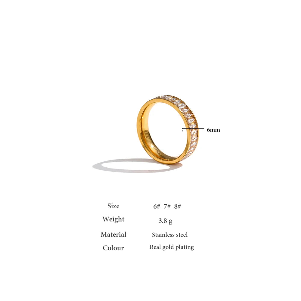 Bridal-Inspired Zirconia Ring | Gold-Tone