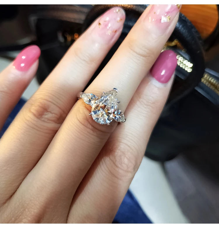 Teardrop Cubic Zirconia Occasion Ring