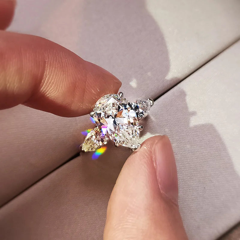 Teardrop Cubic Zirconia Occasion Ring