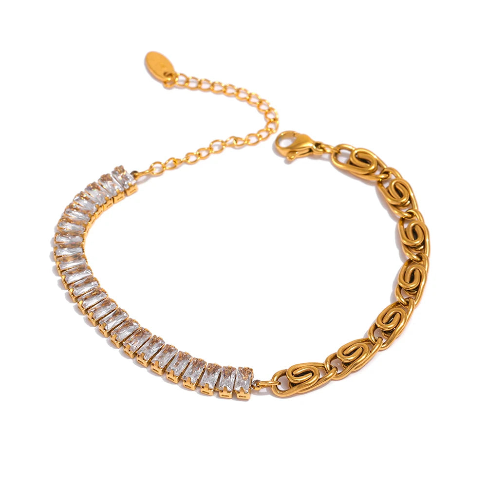 Cubic Zirconia Link Necklace or Bracelet | Choice of Designs
