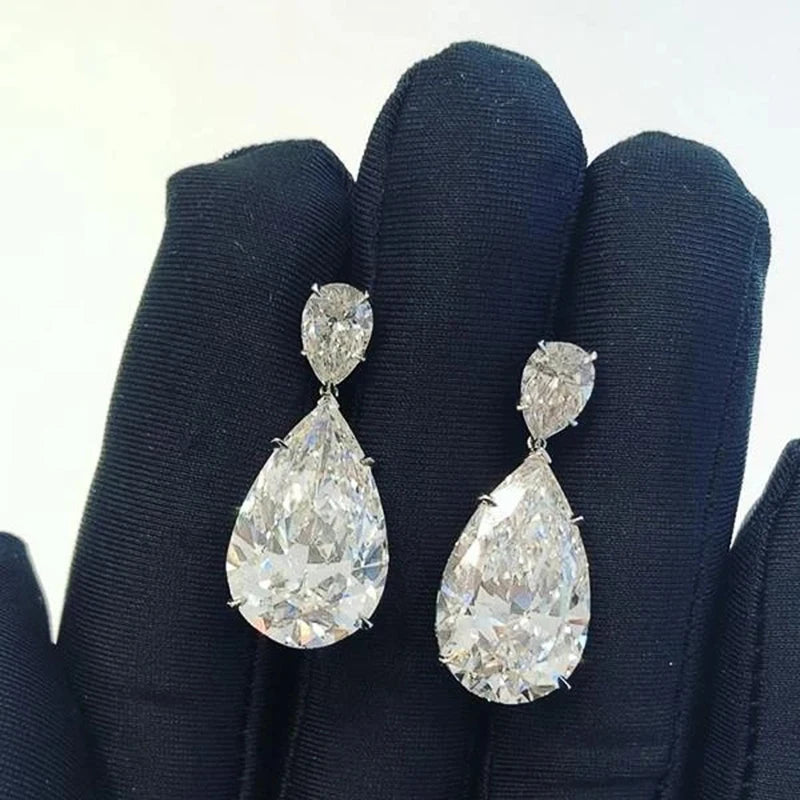 Teardrop Cubic Zirconia Dangle Earrings