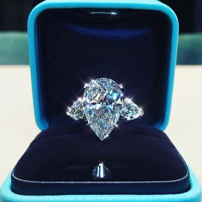Teardrop Cubic Zirconia Occasion Ring