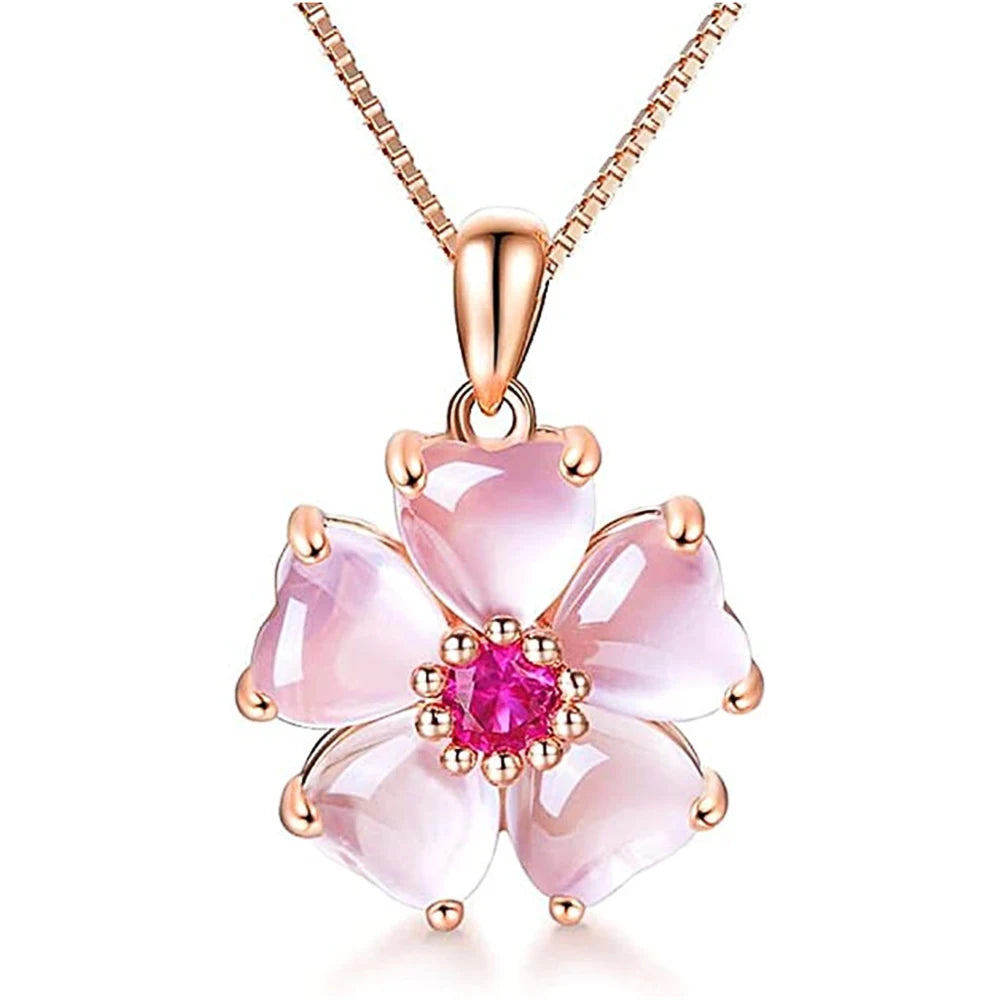 Delicate Floral Pendant Necklace