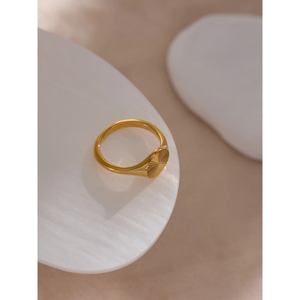 Sculptural Geometric Ring | Gold-Tone