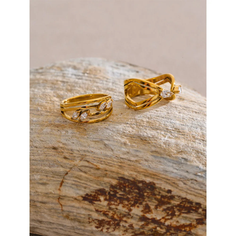Layered Openwork Zirconia Ring | Choice of Designs