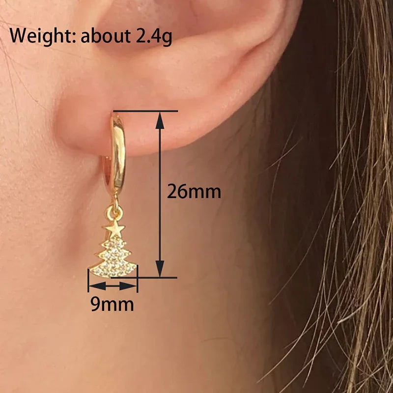 Christmas Tree Statement Drop Earrings