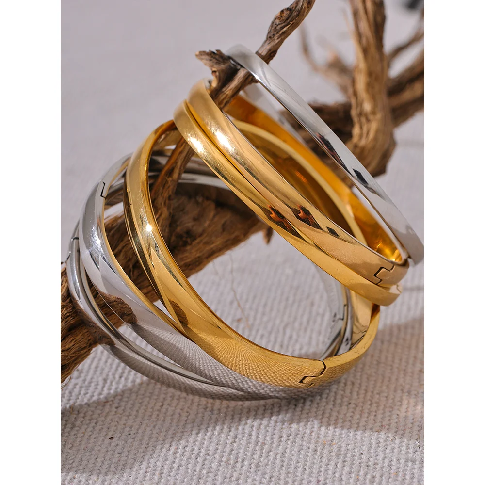 Smooth Minimalist Stainless Steel Bangle | Choice of Designs