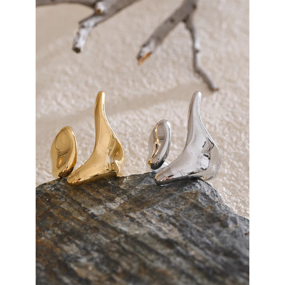 Adjustable Geometric Statement Ring | Gold & Silver-Tone
