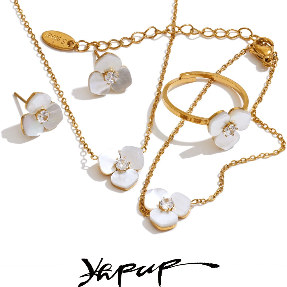 Shell Flower Jewelry | Separates or Complete Set