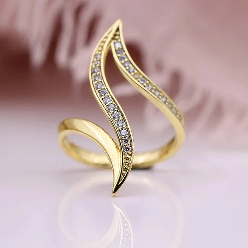 Marquise Cubic Zirconia Geometric Ring