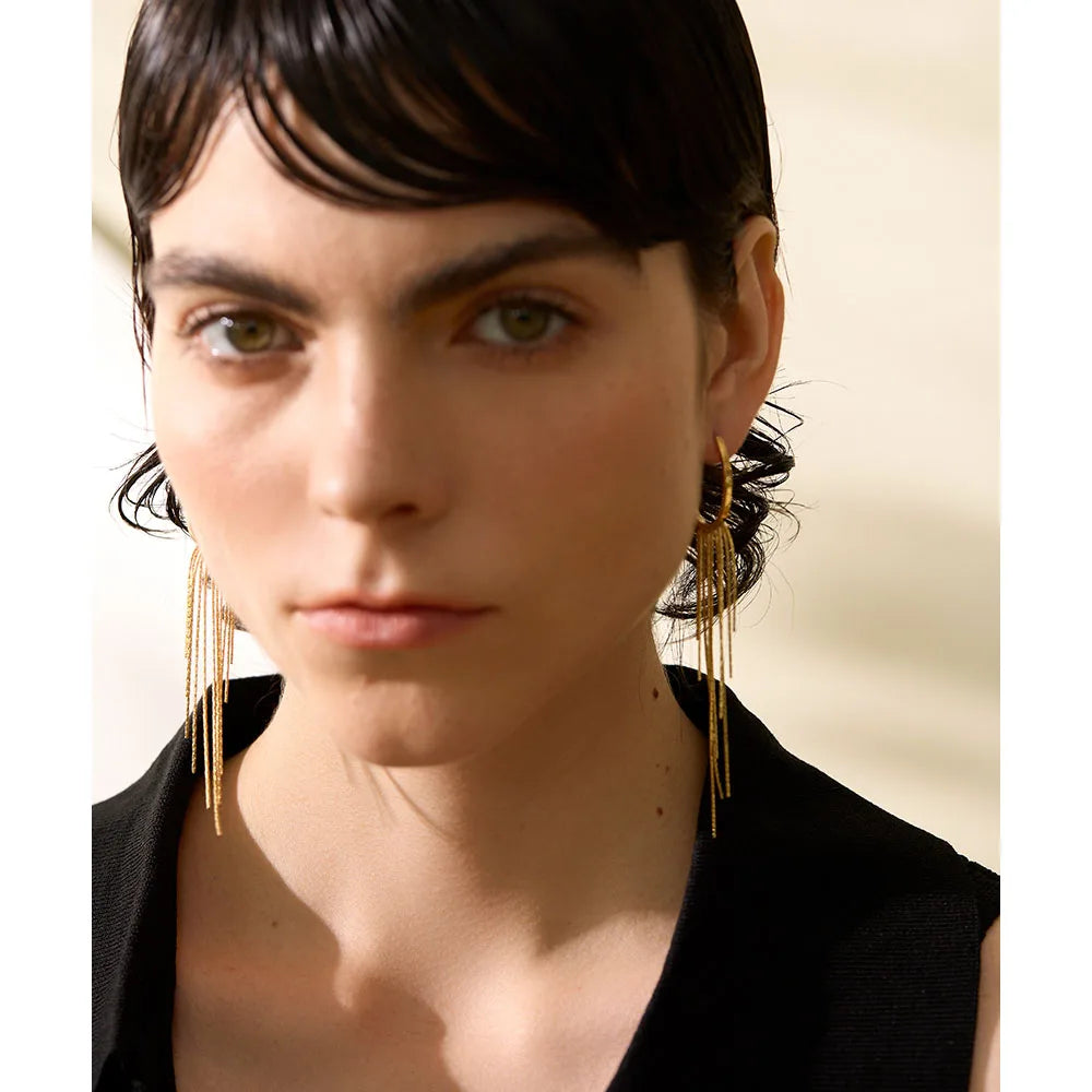 Elegant Long Tassel Earrings | Gold & Silver-Tone