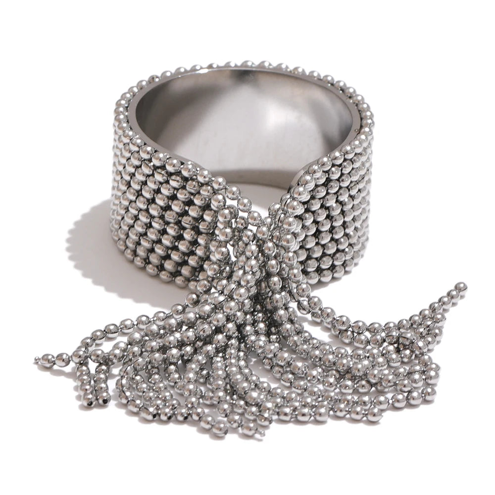 Chain Tassel Adjustable Statement Ring | Choice of Finishes