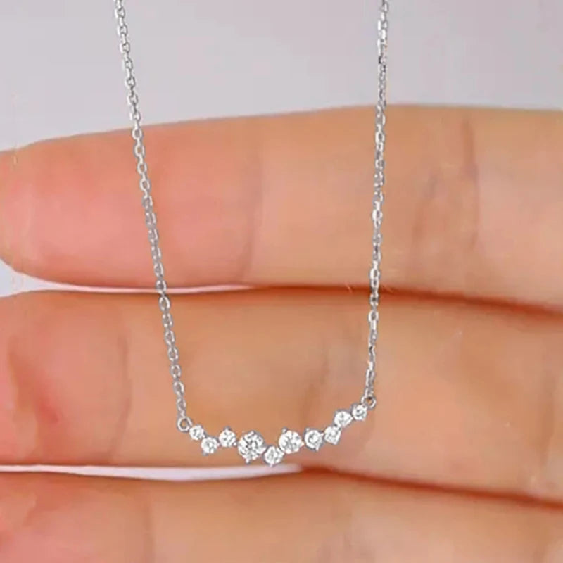Cubic Zirconia Pendant Necklace | Gold & Silver-Tone