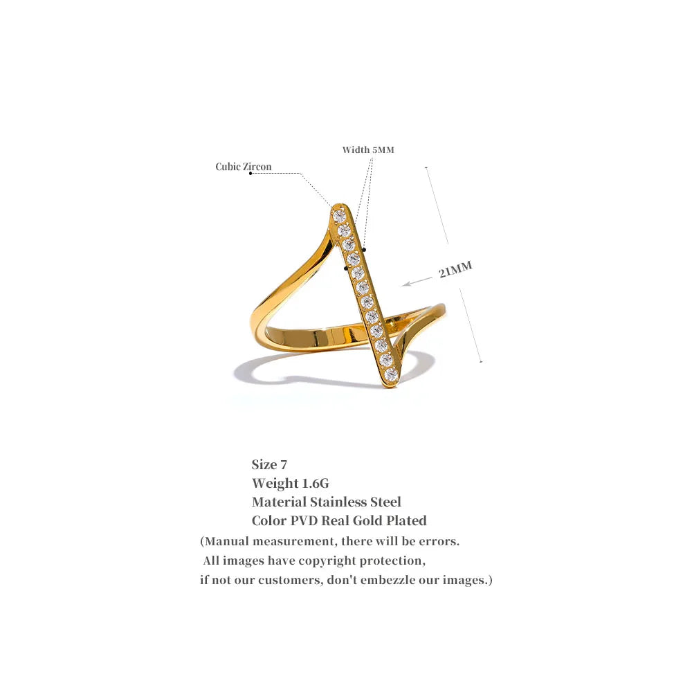 Twisted Zirconia Ring | Gold & Silver-Tone