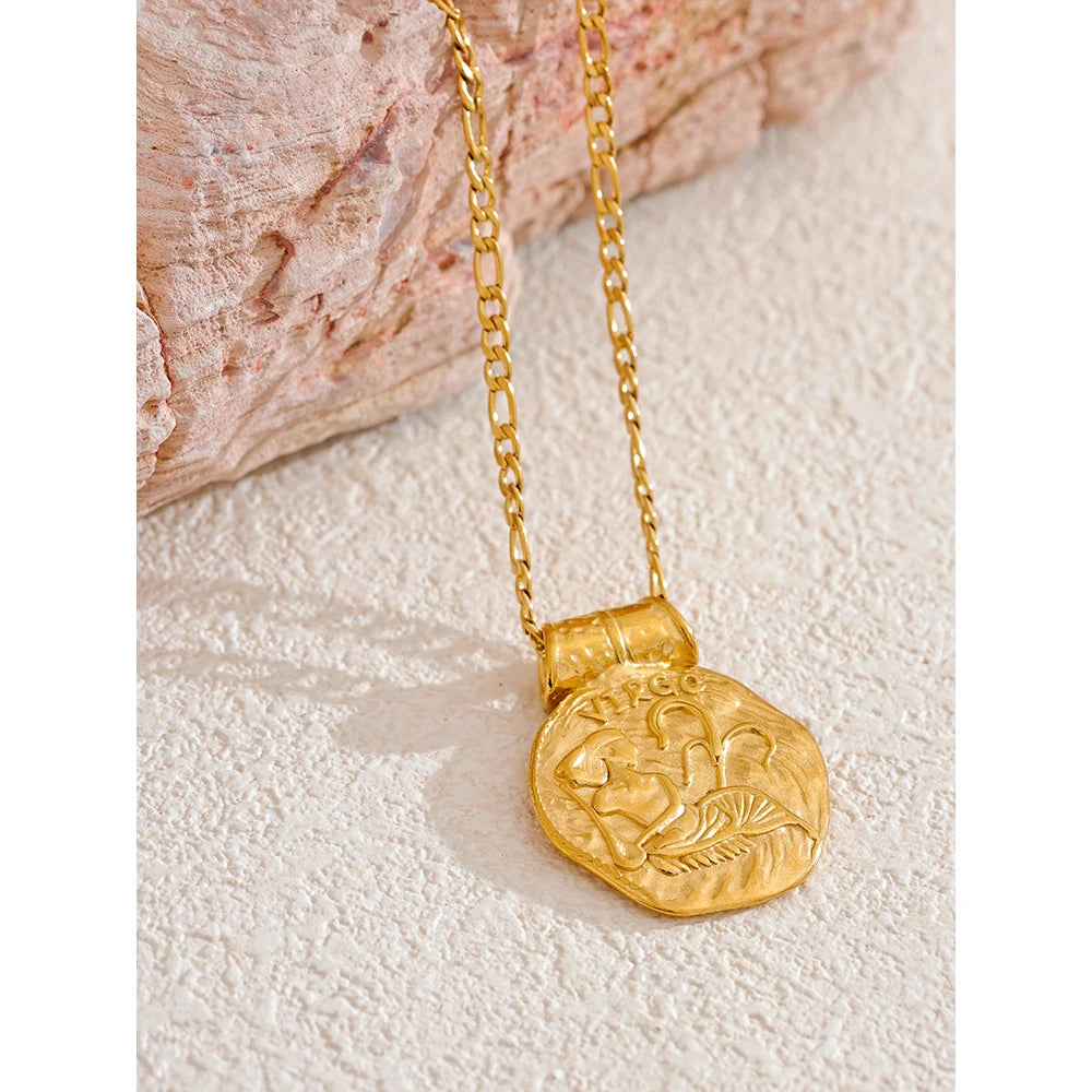 Zodiac Constellation Pendant Necklace | 12 Signs