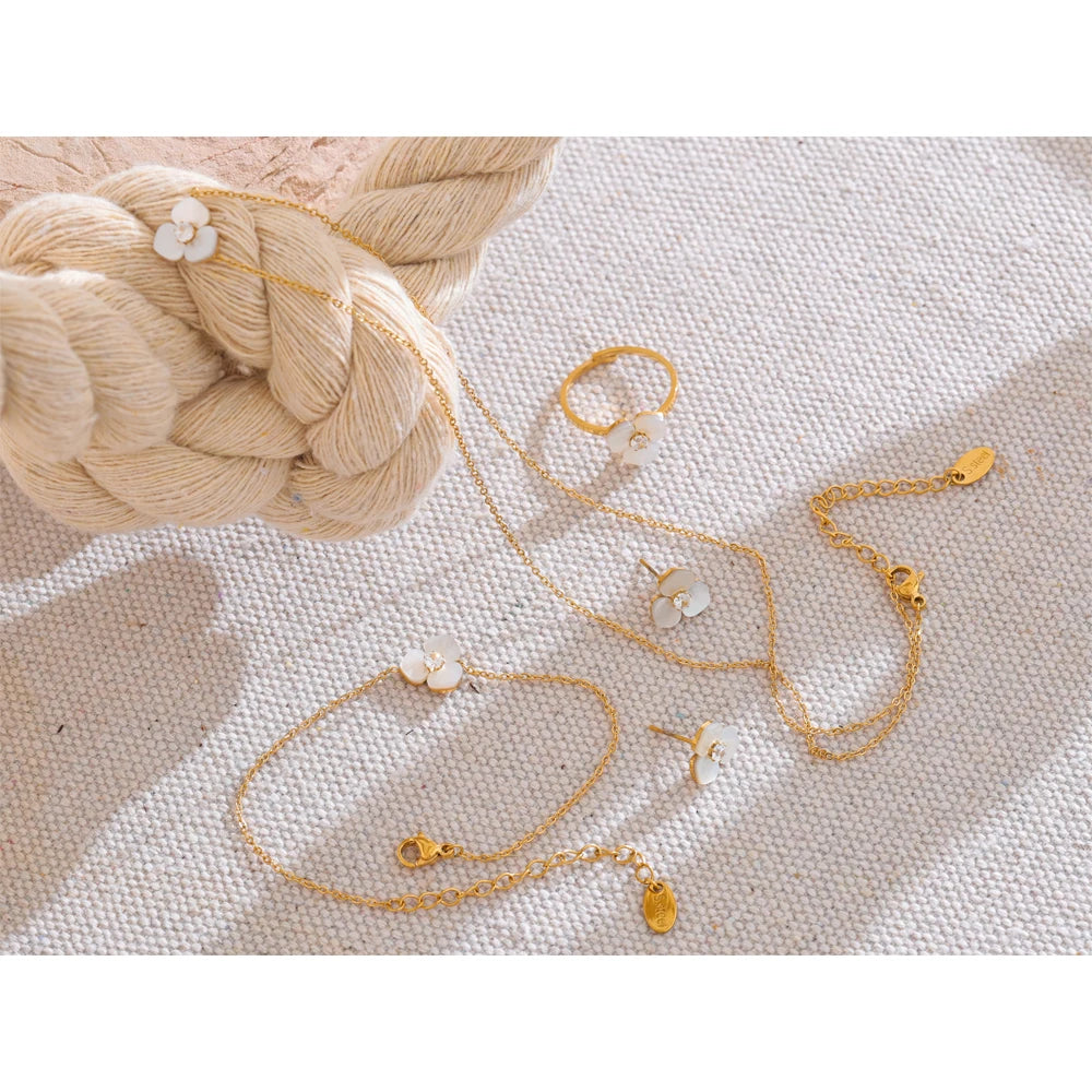 Shell Flower Jewelry | Separates or Complete Set