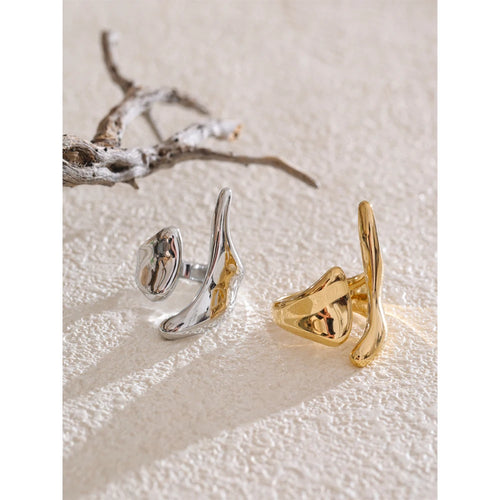 Adjustable Geometric Statement Ring | Gold & Silver-Tone