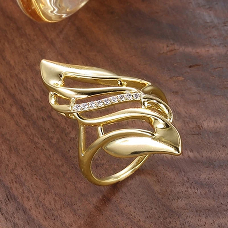 Marquise Cubic Zirconia Geometric Ring