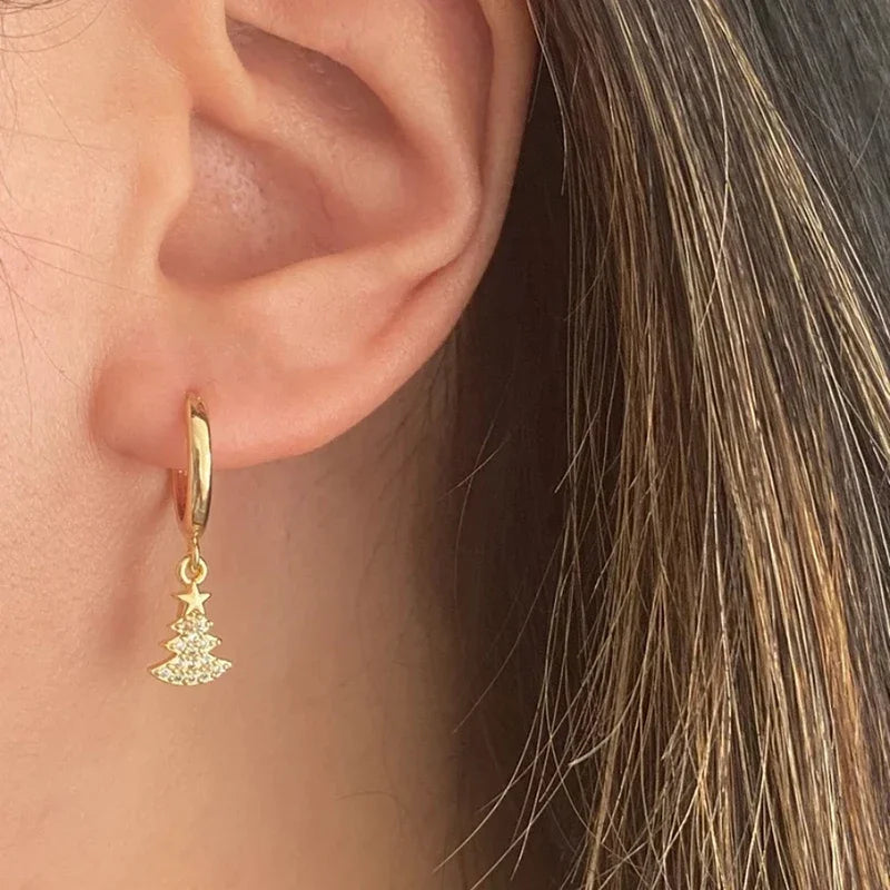 Christmas Tree Statement Drop Earrings