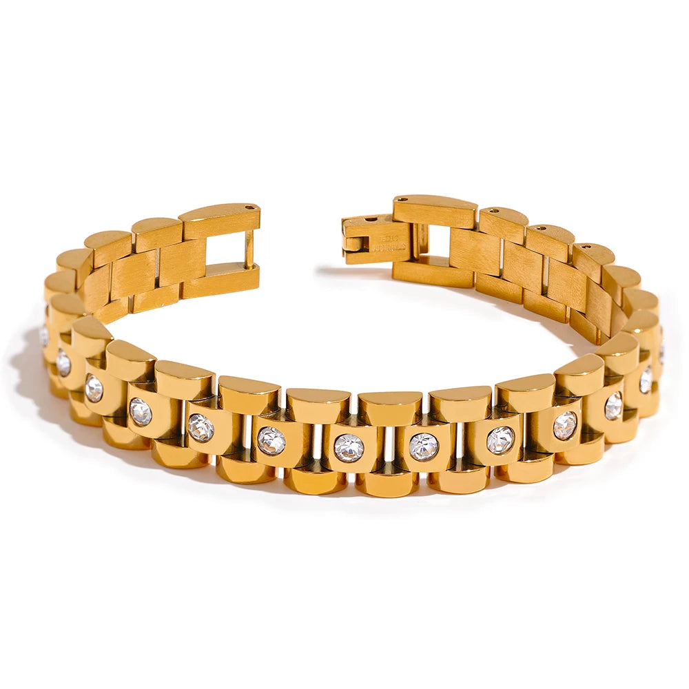 Pearl-Accent Cuban Chain Bracelet | Choice of Designs