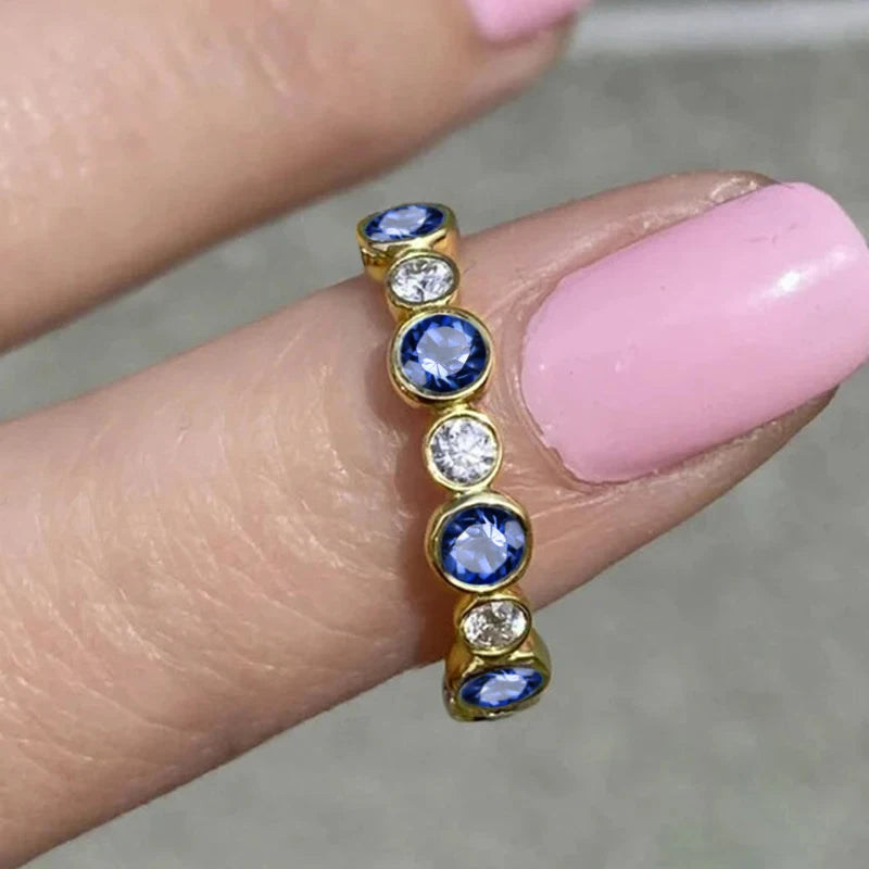 Round Cubic Zirconia Promise Ring