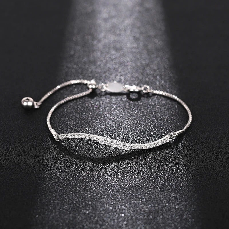 Adjustable Cubic Zirconia Bracelet