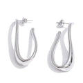 Chunky Geometric Huggie Earrings | Gold & Silver-Tone