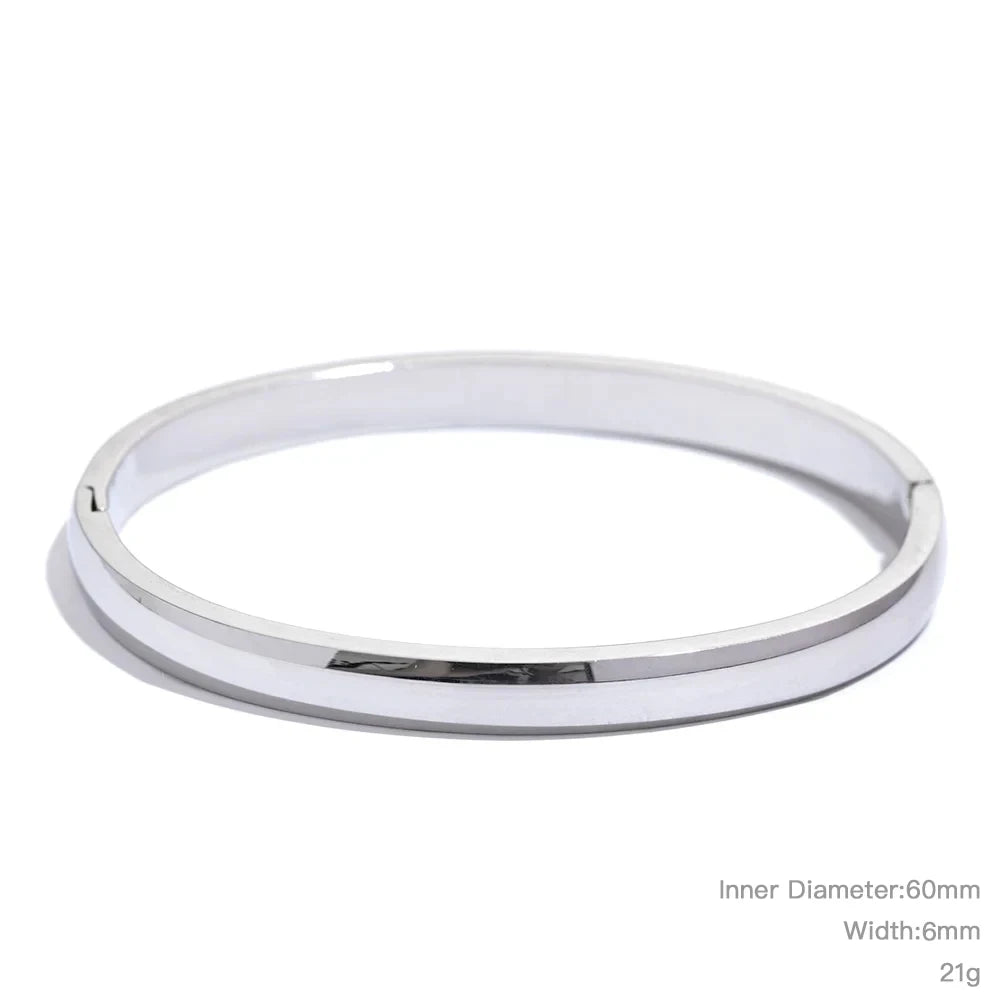 Smooth Minimalist Stainless Steel Bangle | Choice of Designs