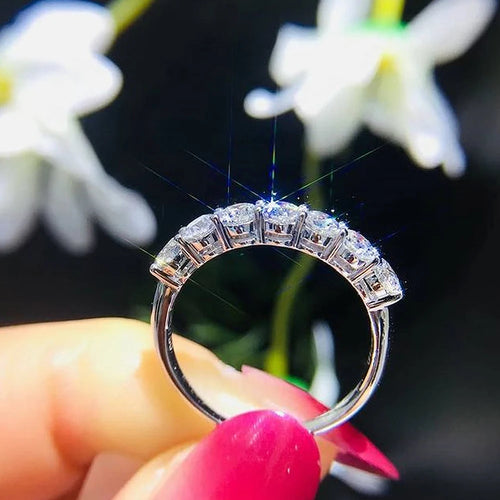Classic Cubic Zirconia Band | Silver-Tone