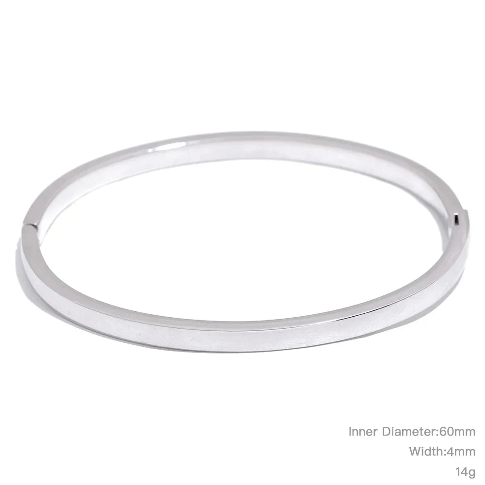 Smooth Minimalist Stainless Steel Bangle | Choice of Designs