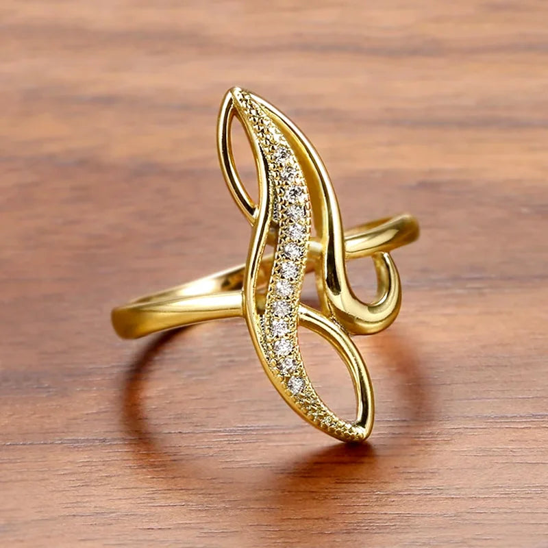 Marquise Cubic Zirconia Geometric Ring
