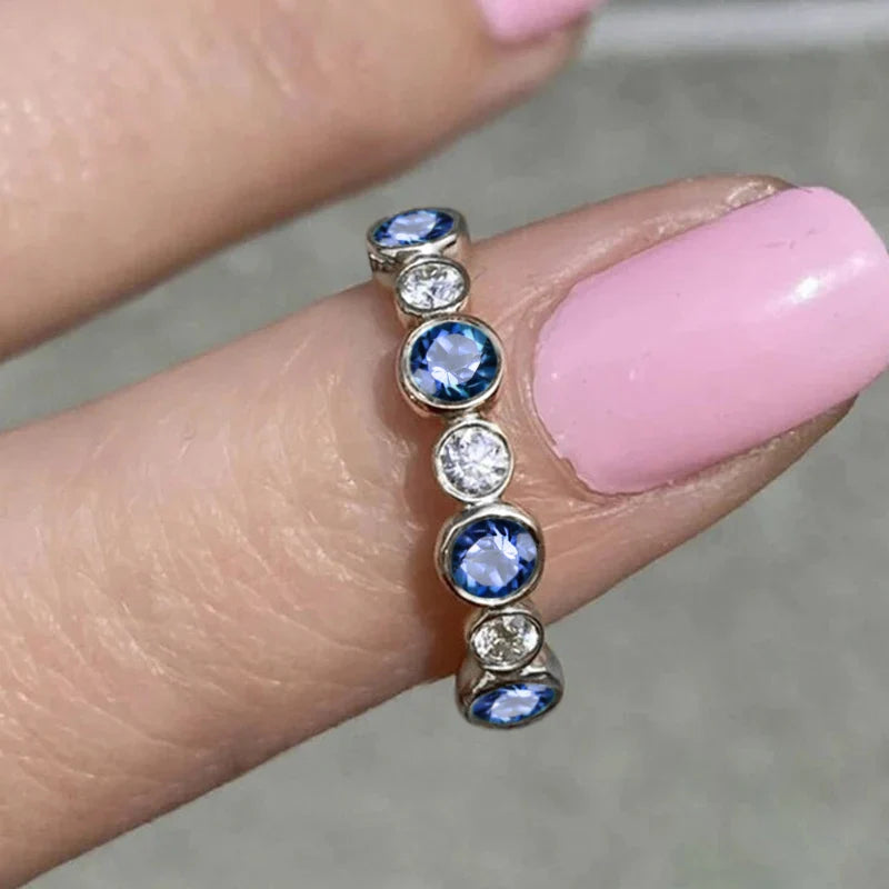 Round Cubic Zirconia Promise Ring