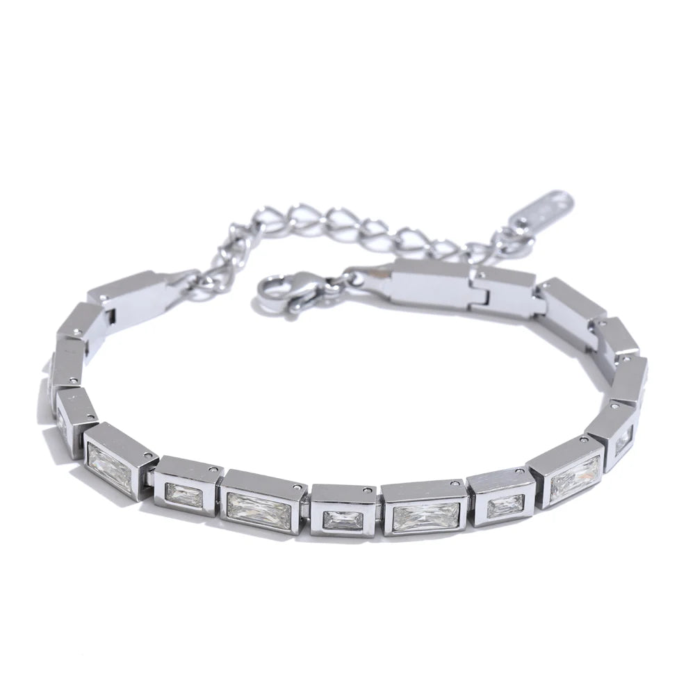 Sparkling Zirconia Bangle | Gold & Silver-Tone