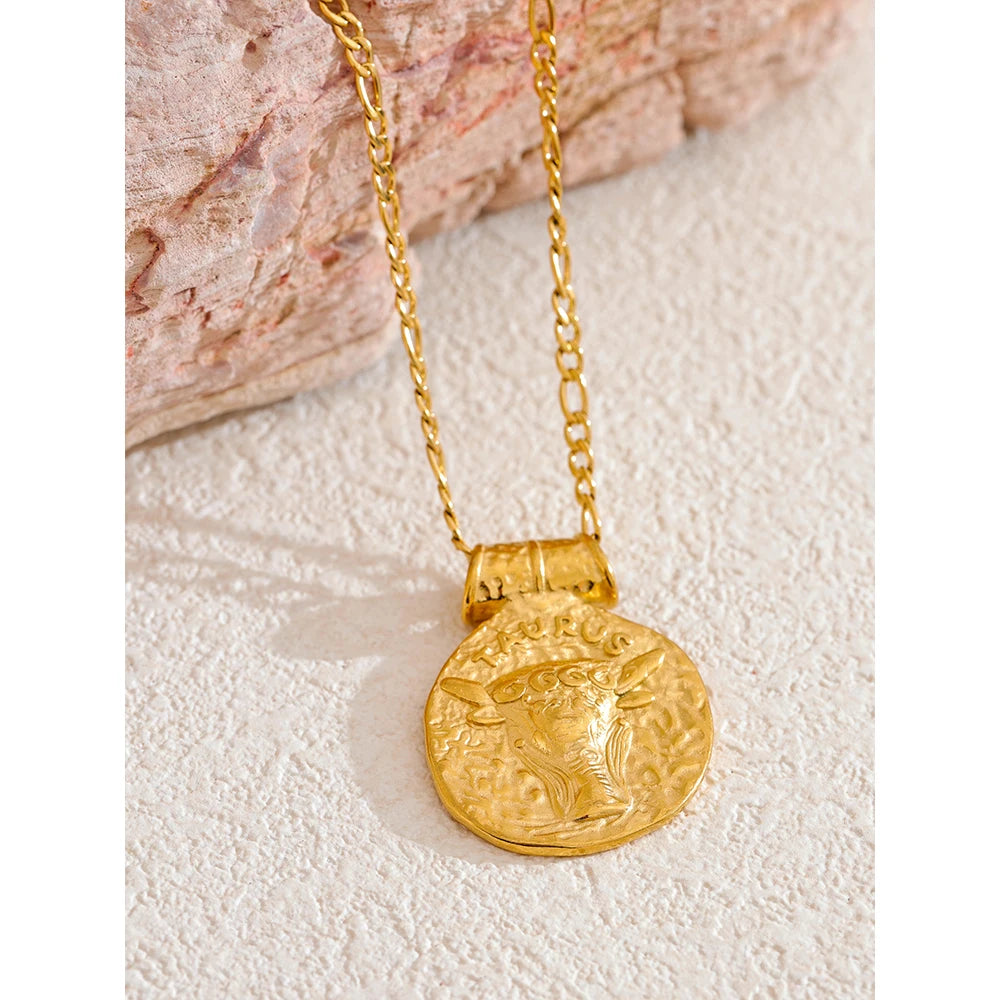 Zodiac Constellation Pendant Necklace | 12 Signs