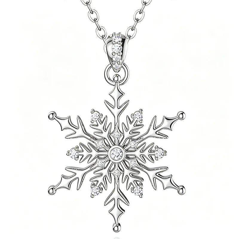 Snowflake Christmas Pendant Necklace