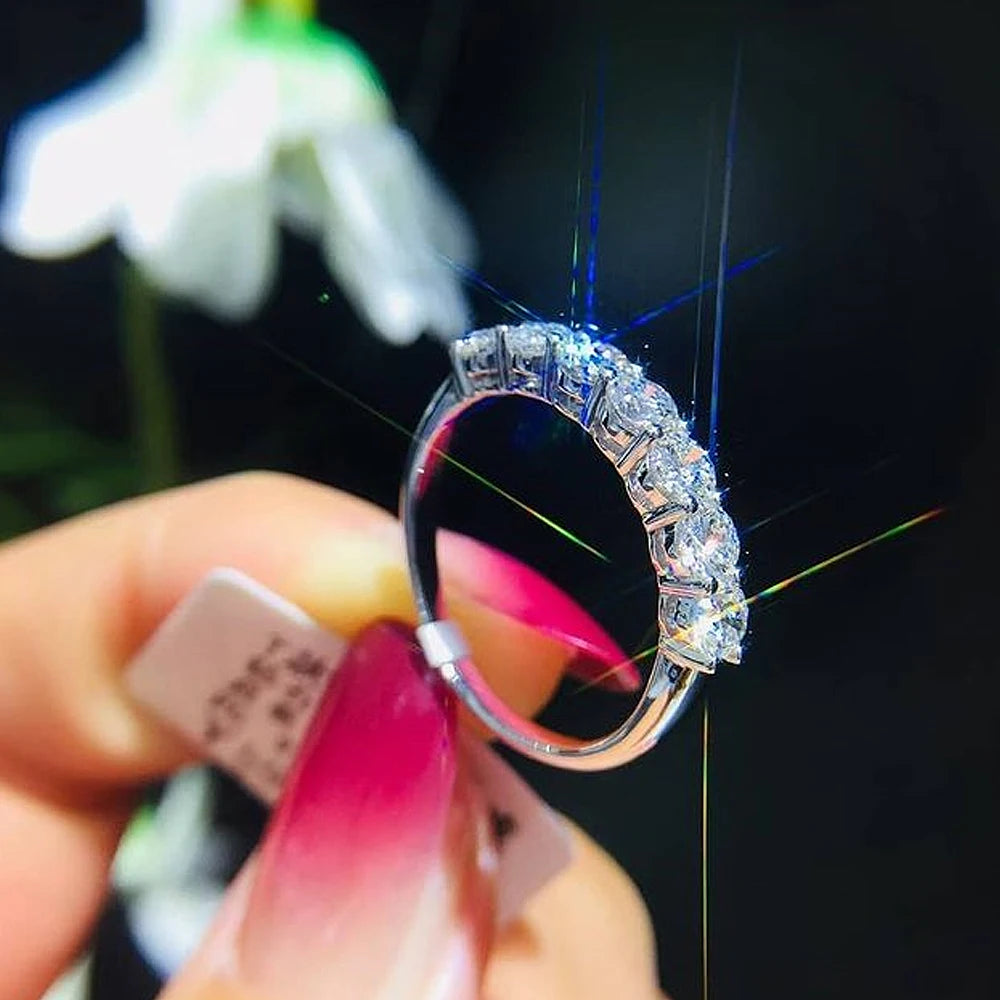 Classic Cubic Zirconia Band | Silver-Tone