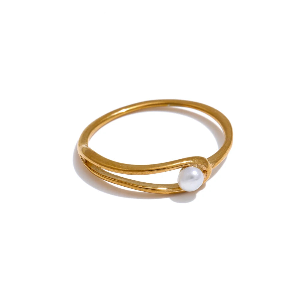 Pearl-Accent Stackable Thin Ring | Choice of Designs