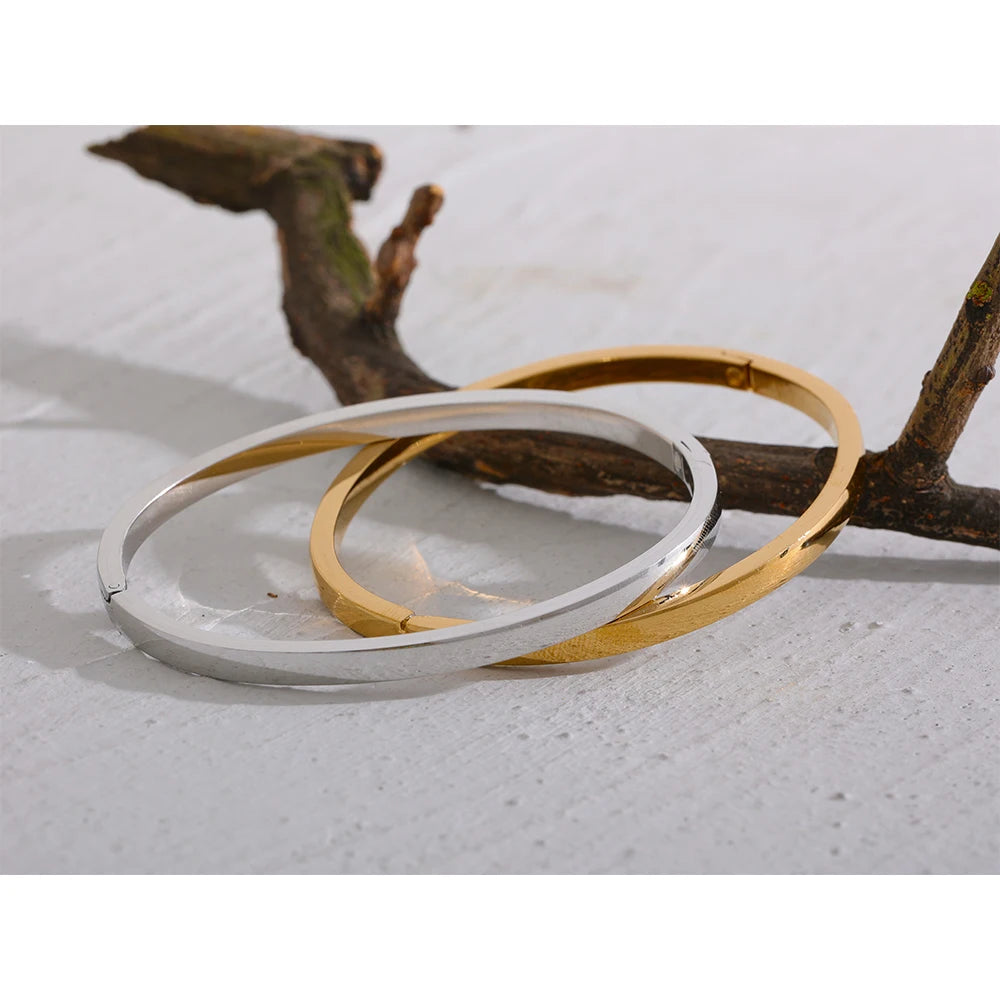 Smooth Minimalist Stainless Steel Bangle | Choice of Designs