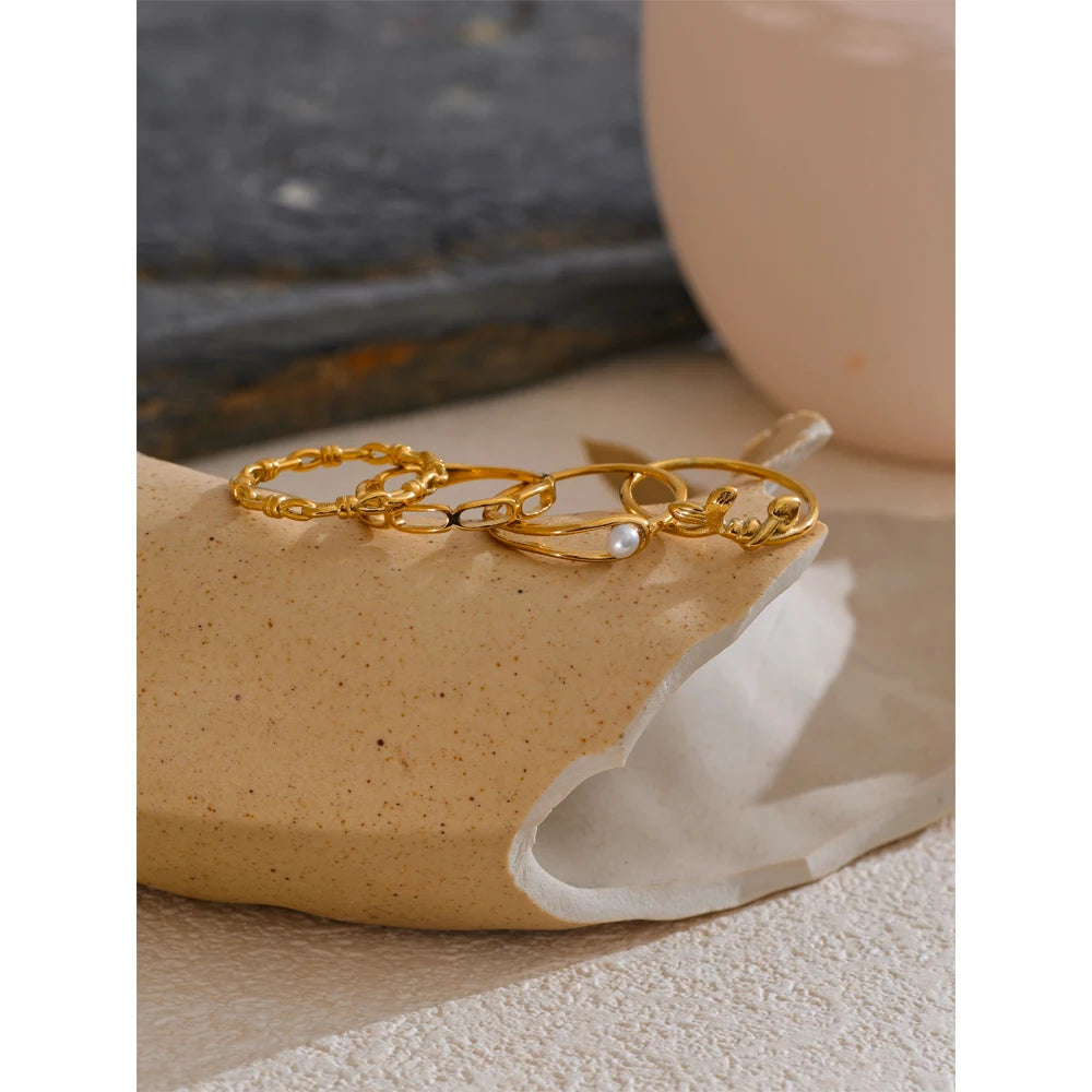 Pearl-Accent Stackable Thin Ring | Choice of Designs