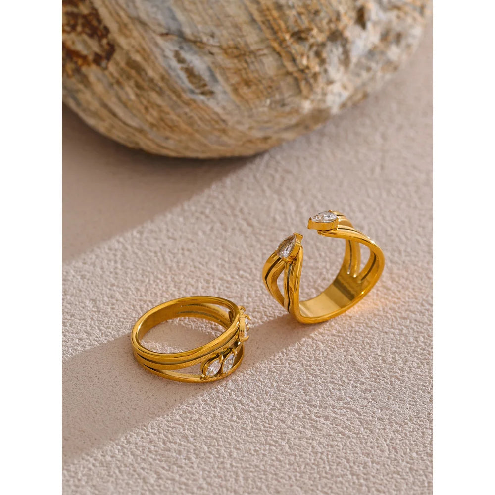 Layered Openwork Zirconia Ring | Choice of Designs