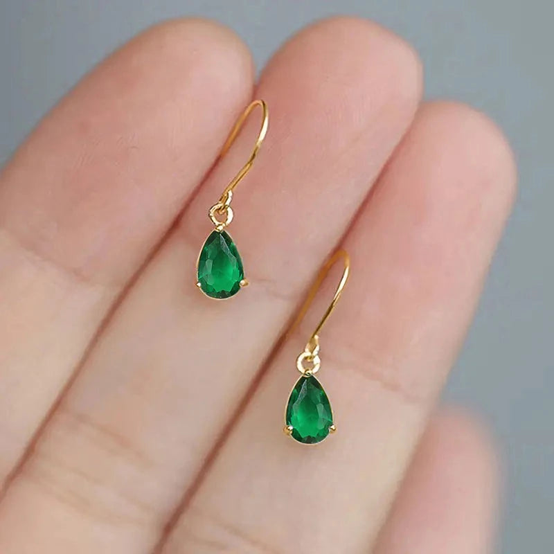 Pear Cubic Zirconia Dangle Earrings